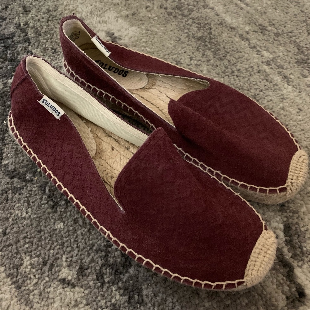 Soludos espadrille burgandy